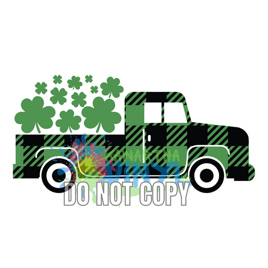 St Patricks Truck Sublimation Print