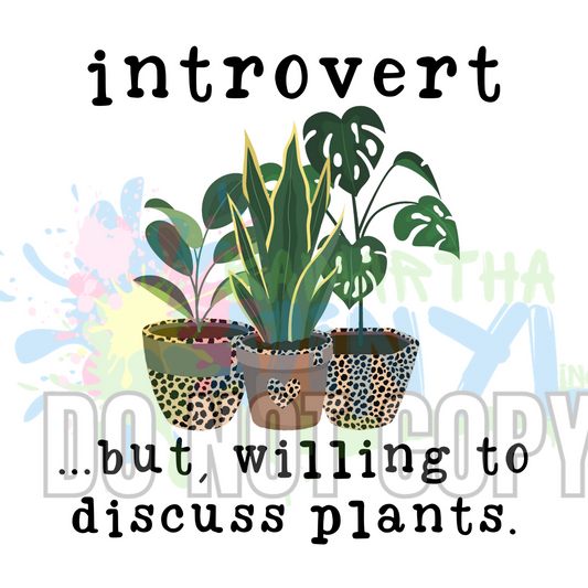 Introvert Plants Sublimation Print