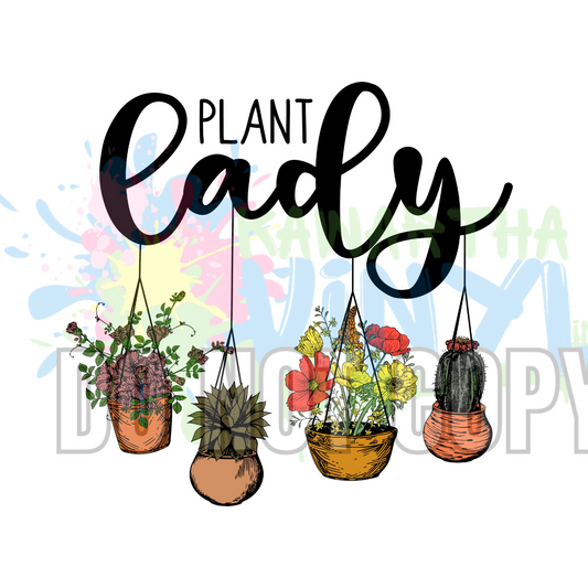 Plant Lady Hanging Plants Sublimation Print