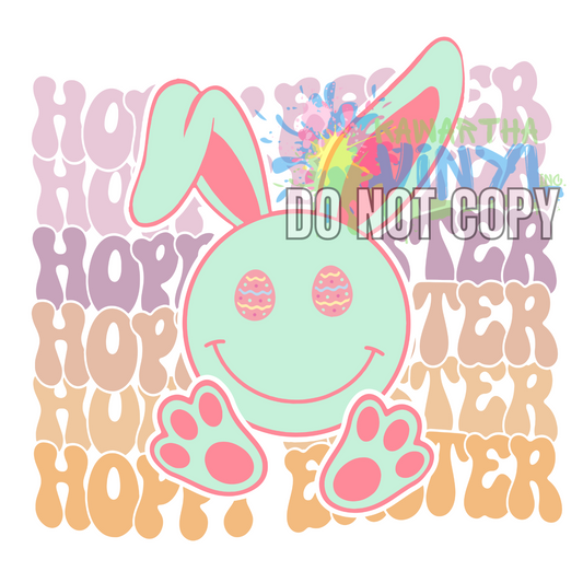 Smiley Hoppy Easter Sublimation Print