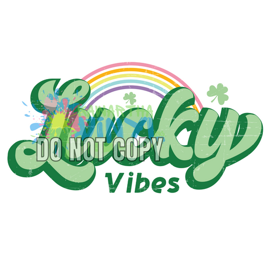 Lucky Vibes Rainbow Sublimation Print