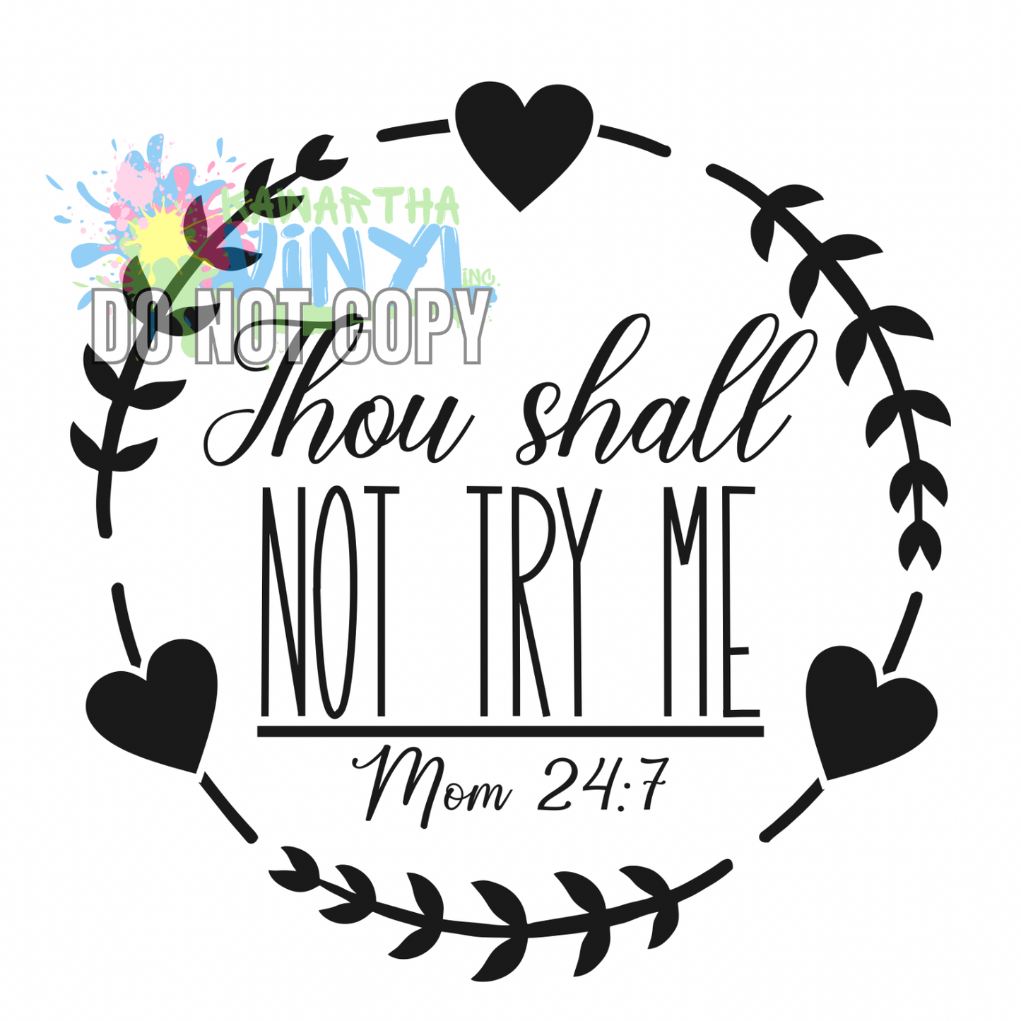 Thou Shall Not Round Sublimation Print