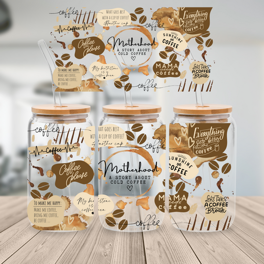 60. Cold Coffee UV DTF Cup Wrap