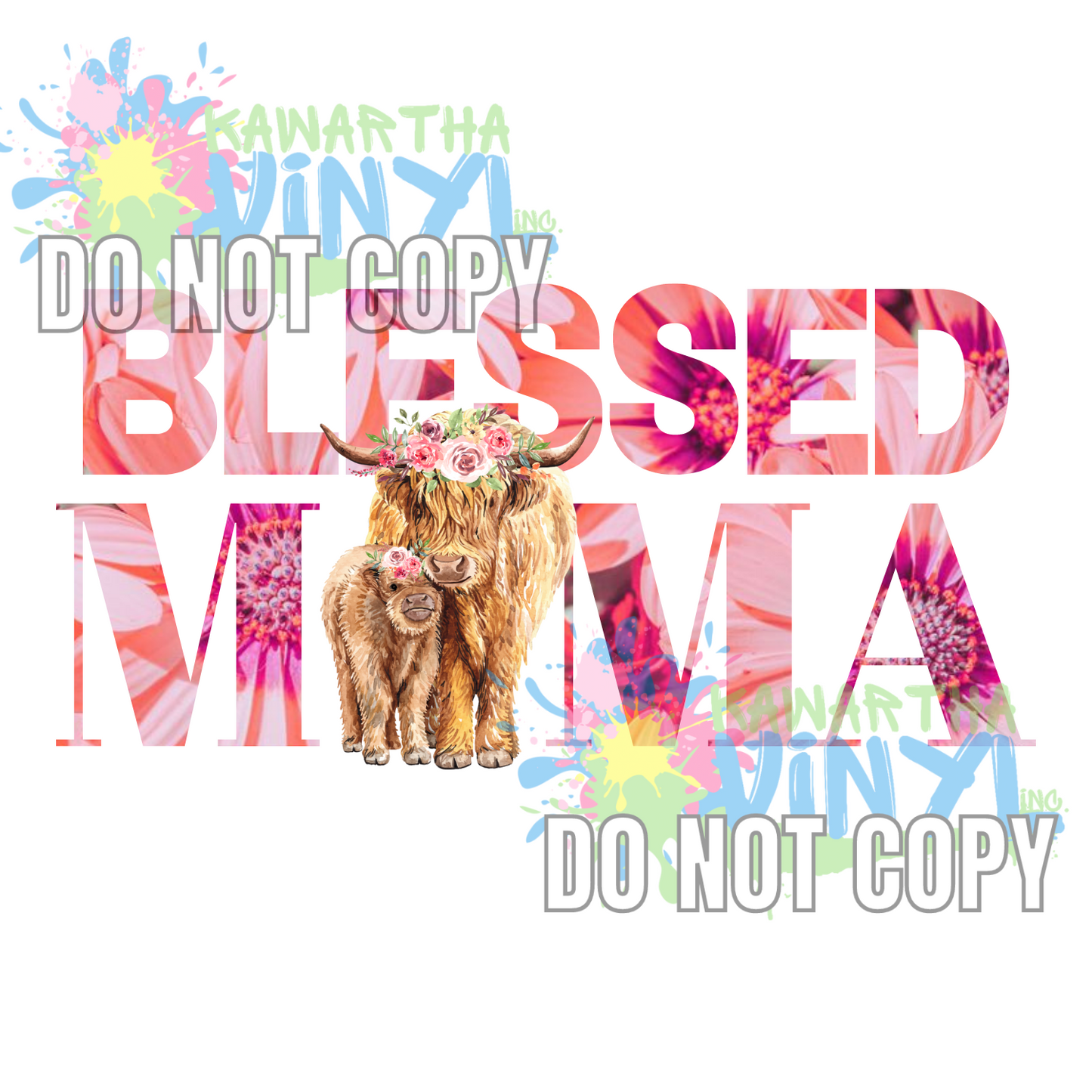 Blessed Mama Heffer Sublimation Print