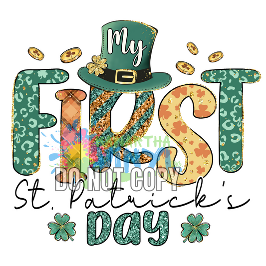 My First St Patricks Day Hat Sublimation Print