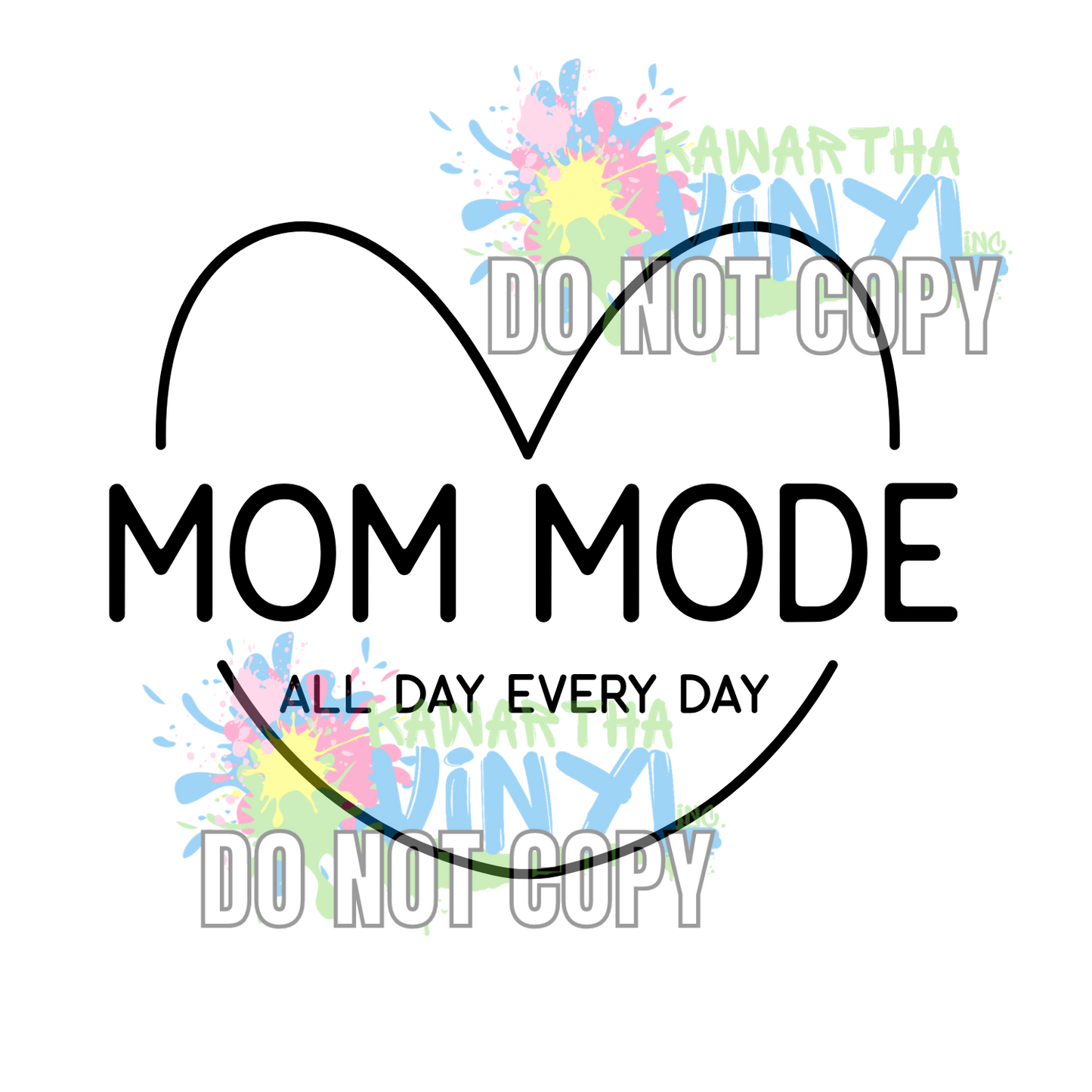 Mom Mode Heart Sublimation Print