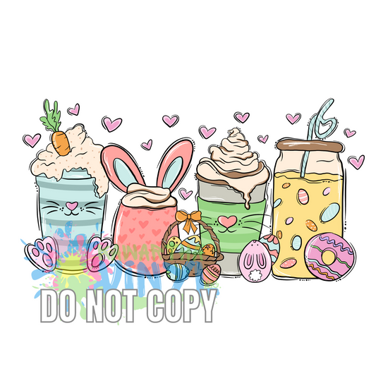 Bunny Latte Sublimation Print