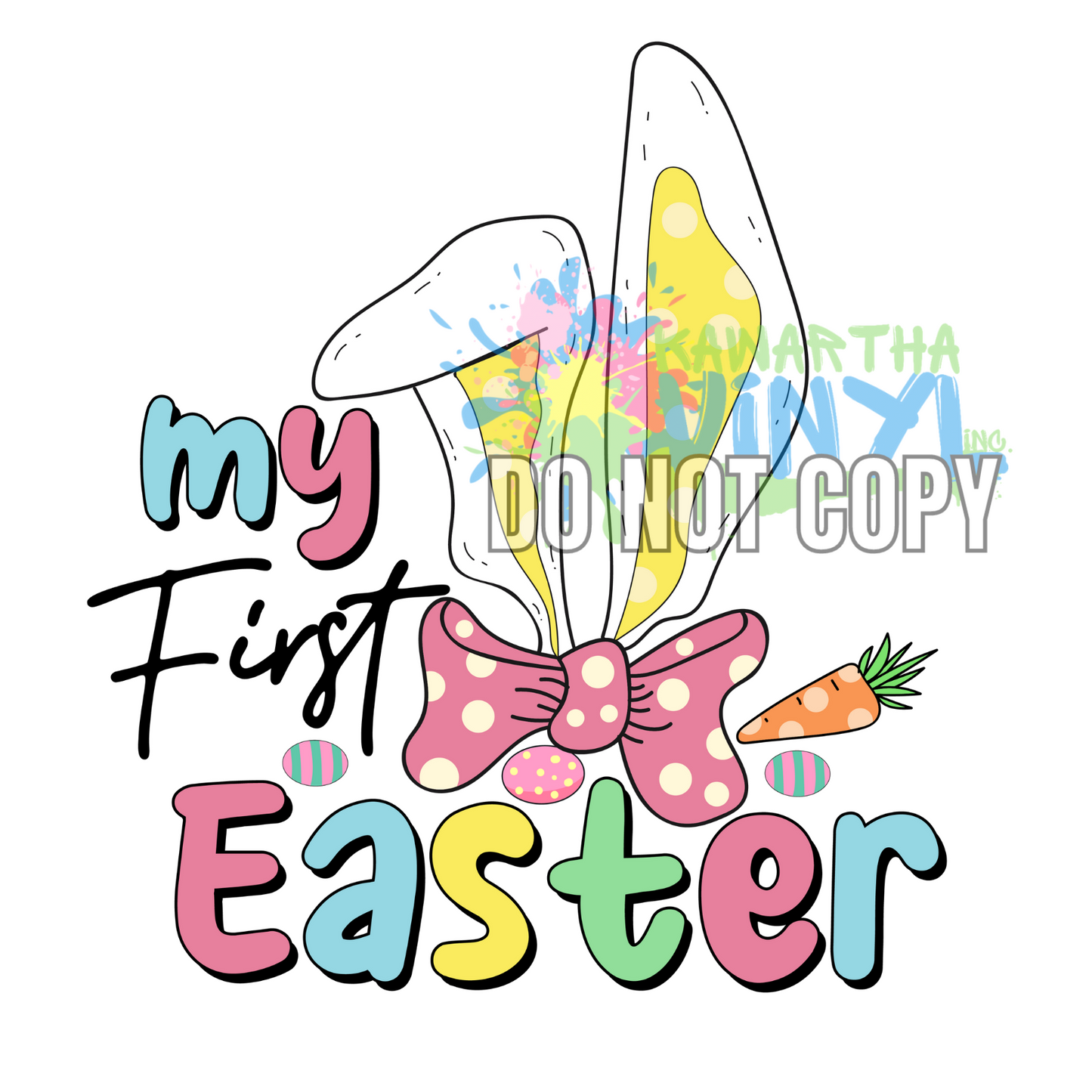 My First Easter Bowtie Sublimation Print