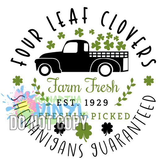 Clovers Farm Fresh Sublimation Print