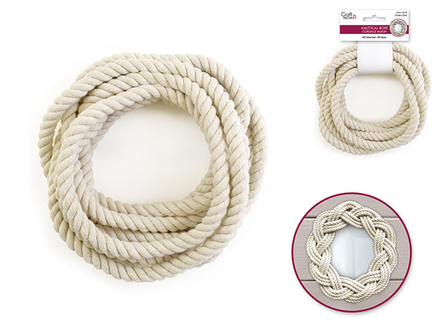 Craft Decor: Nautical Rope Cotton B) 10mm x 3.8m