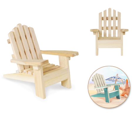 Wood Craft: 9x11.5x9.5cm DIY Mini Adirondack Chair
